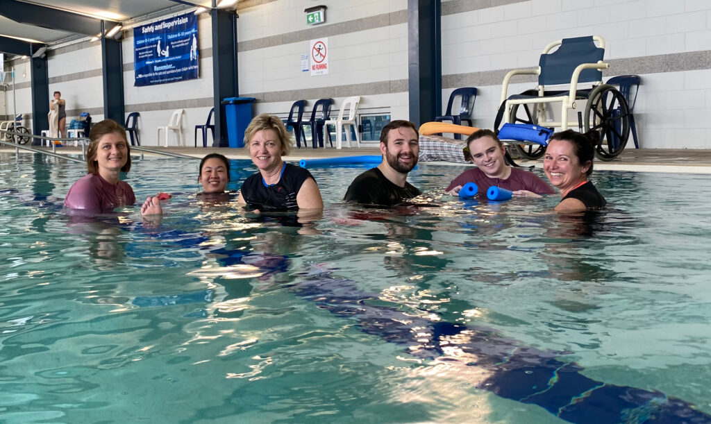 Members of our Allied Health Team in the pool