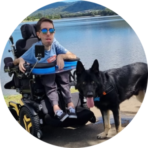 Anthony 2 modified circle Muscular Dystrophy Queensland